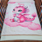 Couverture Plaid Dragon Rose | 70cm x 95cm | Couleur minky au choix - Calincaline.be