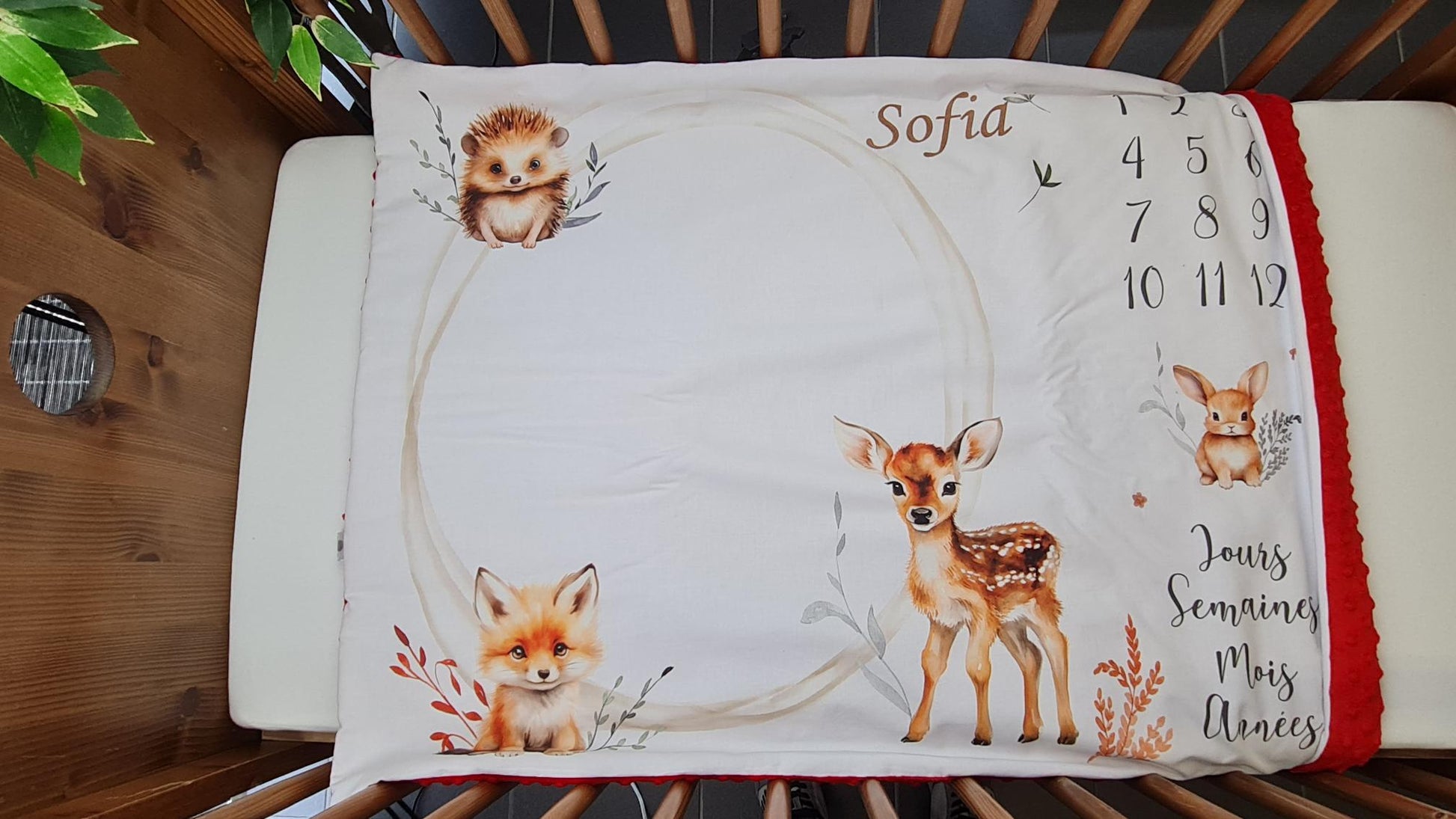 Couverture Etape Foret Enchantée | A personnaliser | 95cm x 75cm - Calincaline.be