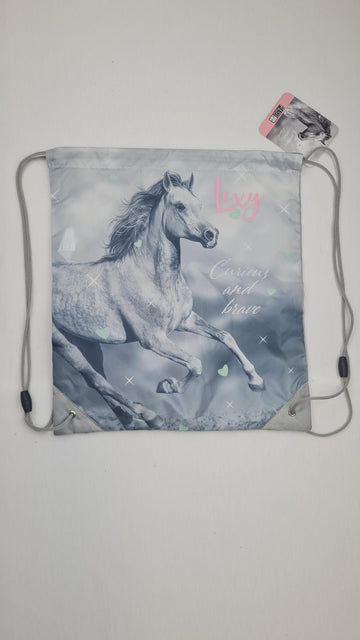 Sac de gym | Sac à chaussures Enfant 38cm | Cheval Sauvage - Calincaline.be