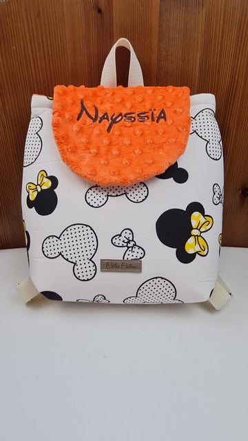 Créez Votre Sac à dos bébé -Mink- Personnalisé | 0-3 ans Fille | 28x23 cm