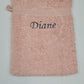 Ensemble Drap de bain + Gant de toilette assorti | Prénom Brodé | Rose Pâle - Calincaline.be