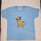 Tshirt Bleu Clair Enfant A Personnaliser | De 3 à 8 ans | Avec Prénom Brodé - Calincaline.be