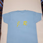 Tshirt Bleu Clair Enfant A Personnaliser | De 3 à 8 ans | Avec Prénom Brodé - Calincaline.be