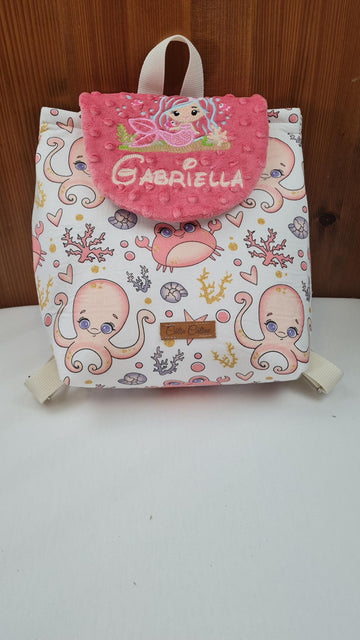 Créez Votre Sac à dos bébé -Mink- Personnalisé | 0-3 ans Fille | 28x23 cm