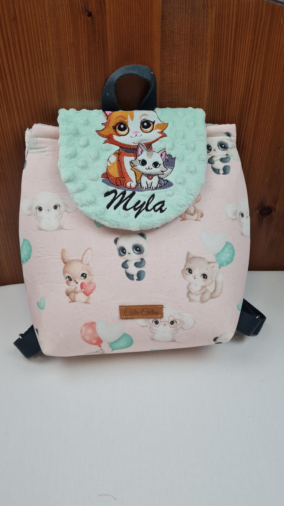 Créez Votre Sac à dos bébé -Mink- Personnalisé | 0-3 ans Fille | 28x23 cm