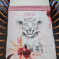 Couverture Plaid Lionceau Bordeaux | 70cm x 95cm | Couleur minky au choix