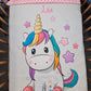 Couverture Plaid Bébé Licorne | 70cm x 95cm | Couleur minky au choix
