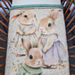 Couverture Plaid Famille Lapin | 70cm x 95cm | Couleur minky au choix