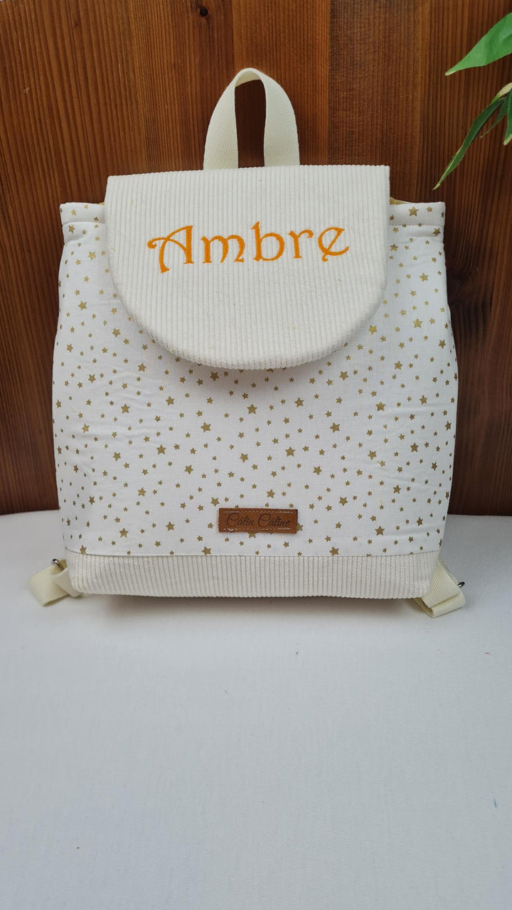Créez Votre Sac à dos bébé -Mink- Personnalisé | 0-3 ans Fille | 28x23 cm