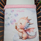 Couverture Plaid Bébé | Dragon Blanc | 70cm x 95cm | A Personnaliser