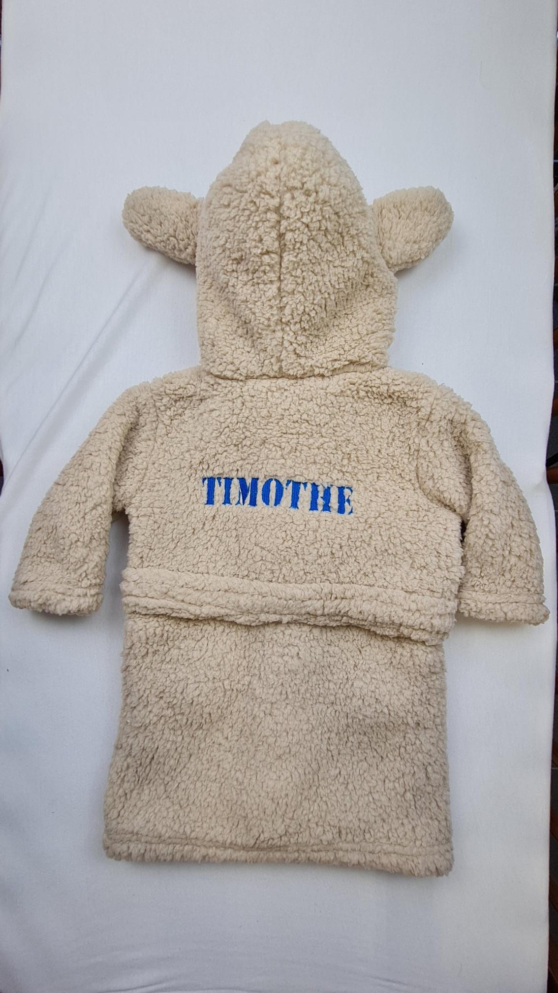 Peignoir Chien enfant personnalisé | Avec prénom brodé | 3 tailles - Calincaline.be