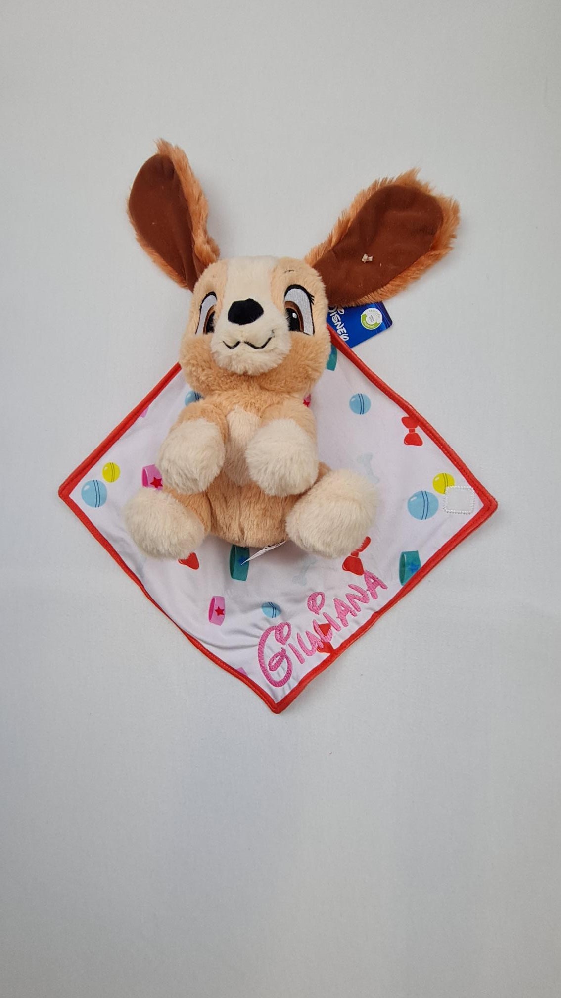 Doudou Peluche Belle 25cm avec Mouchoir Personnalisé | Nicotoy - Calincaline.be