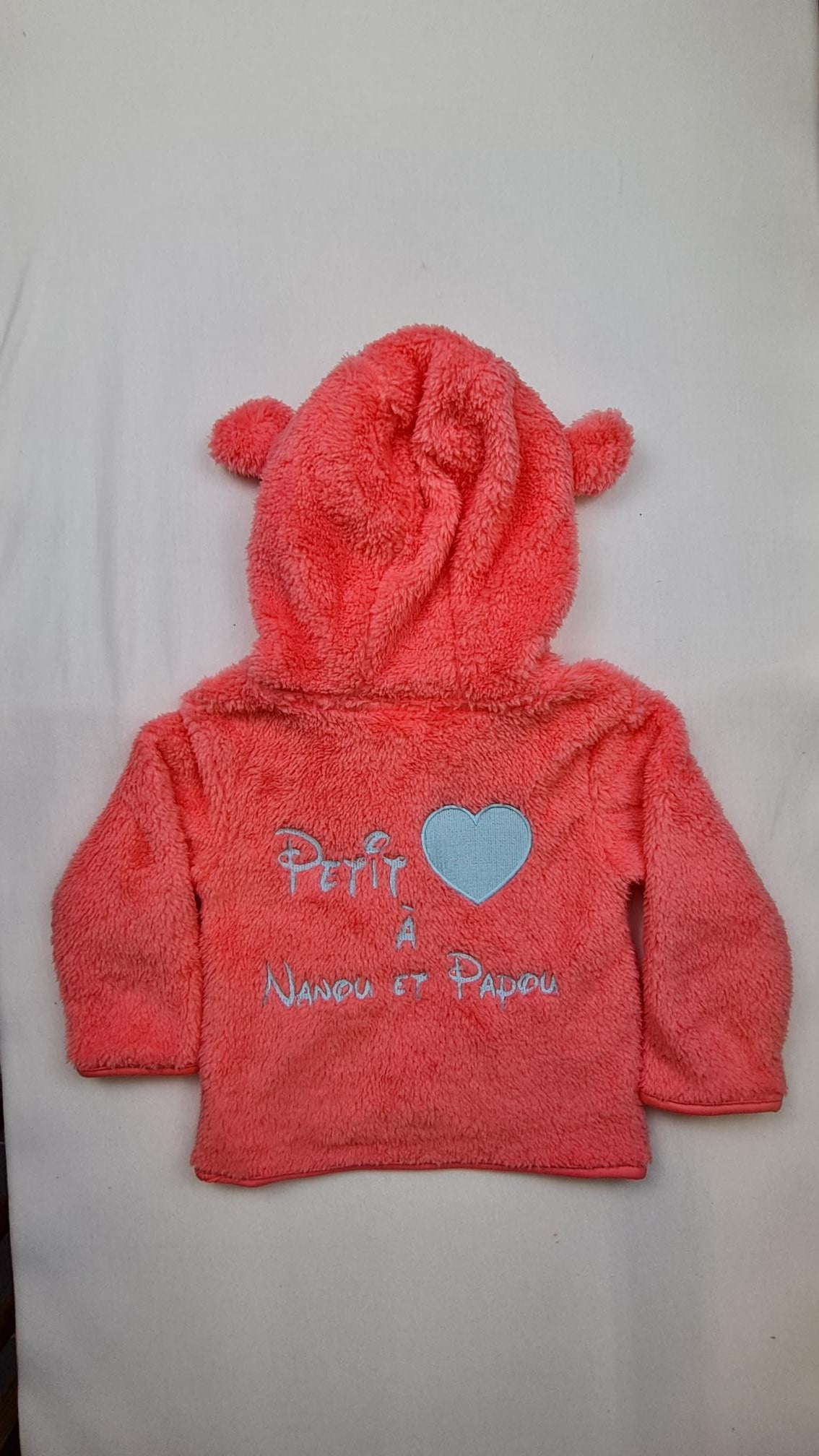 Veste Polaire Enfant -Pêche- | Message Brodé | De 6 à 18 mois - Calincaline.be