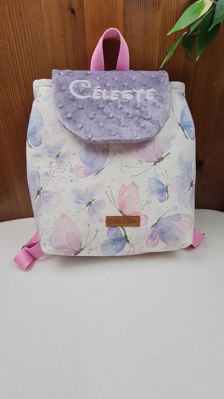 Créez Votre Sac à dos bébé -Mink- Personnalisé | 0-3 ans Fille | 28x23 cm