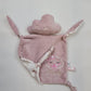 Doudou Nuage Fille avec prénom brodé | Coton Polaire | A personnaliser - Calincaline.be