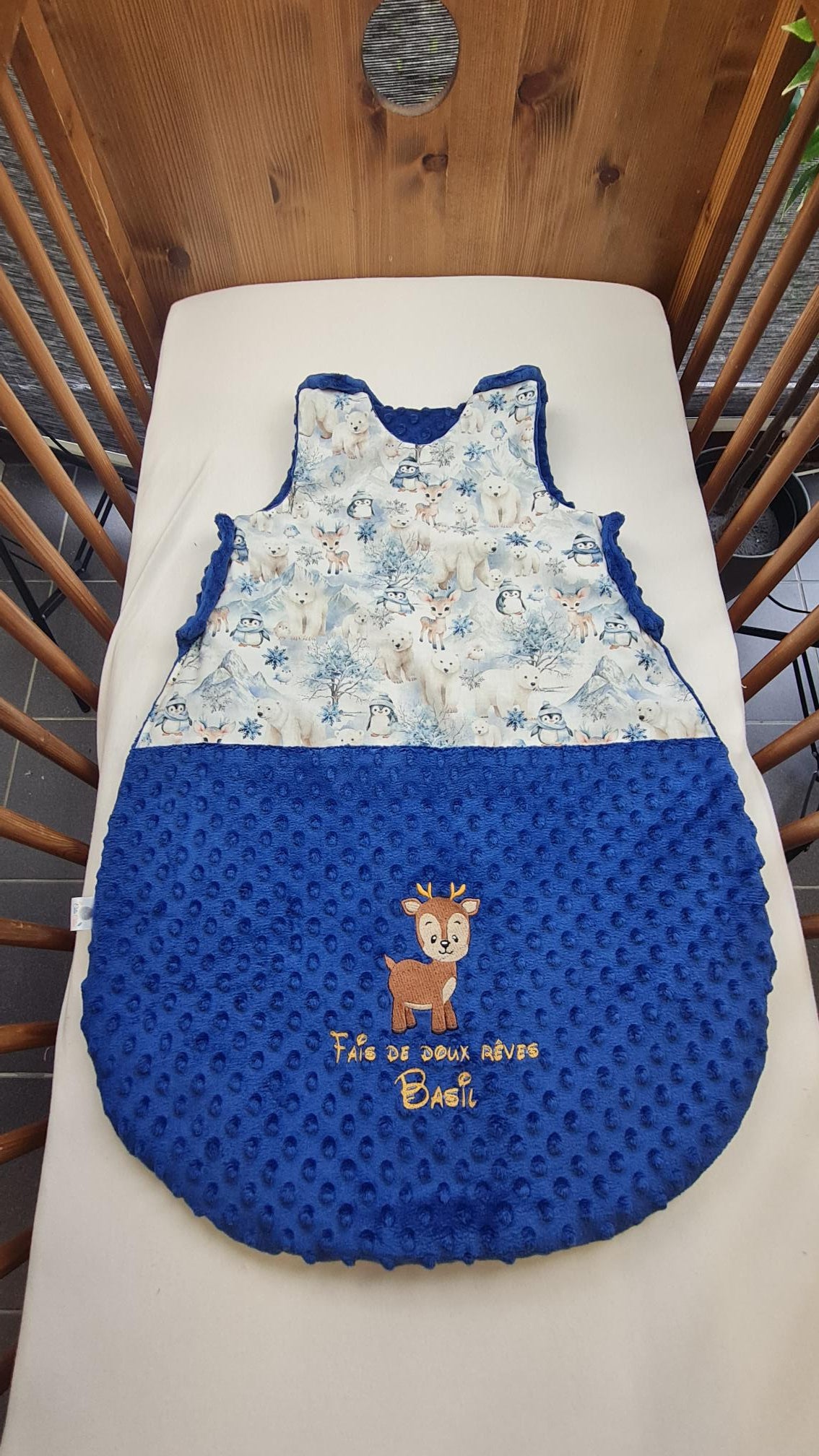 Créez Votre Gigoteuse -Minky- Bébé Personnalisée | Garçon | 0-6m ou 6-12m