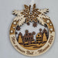 Boule de Noël 2D En Bois 11cm | Décor Festif | Gravure Personnalisée