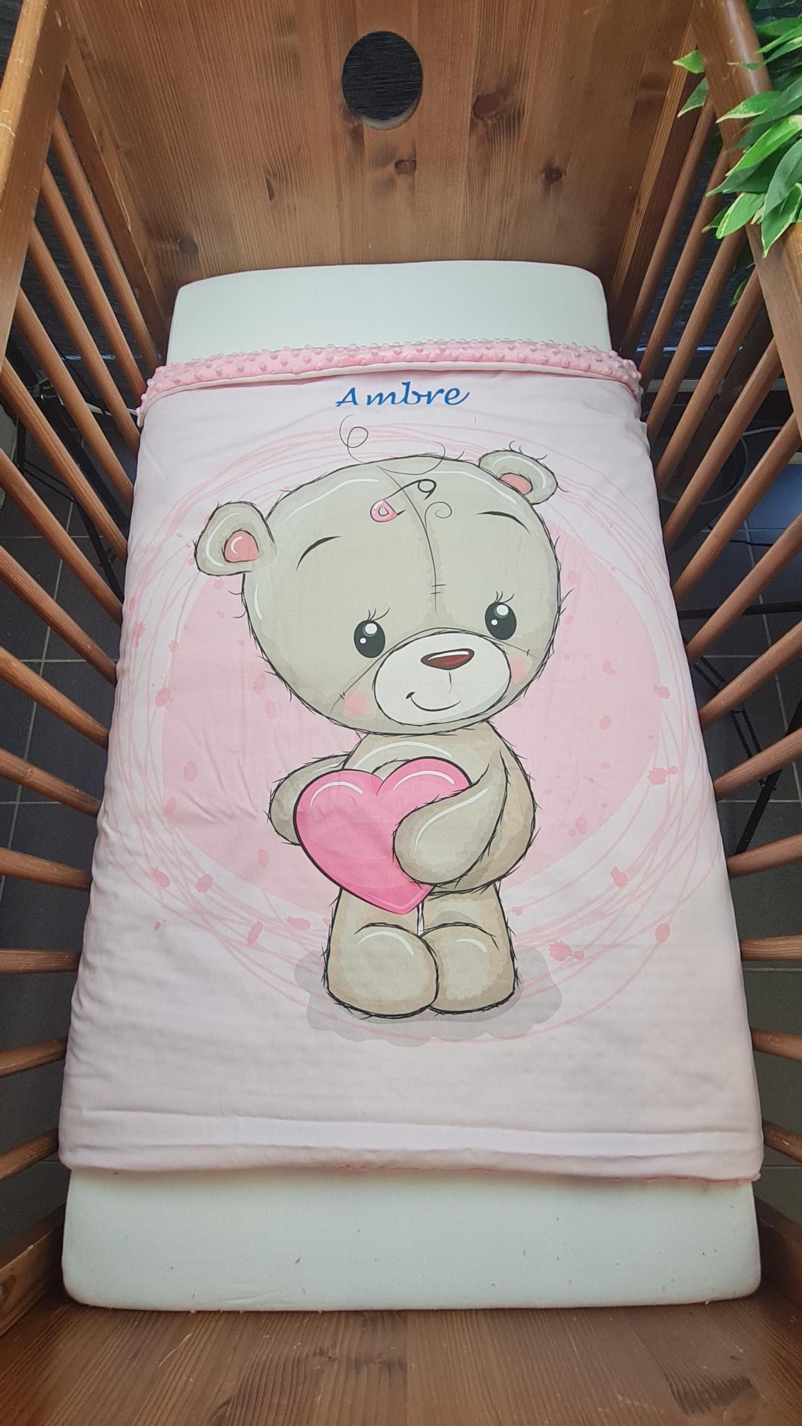 Couverture Plaid Bébé Teddy Girl | 70cm x 95cm | Couleur minky au choix
