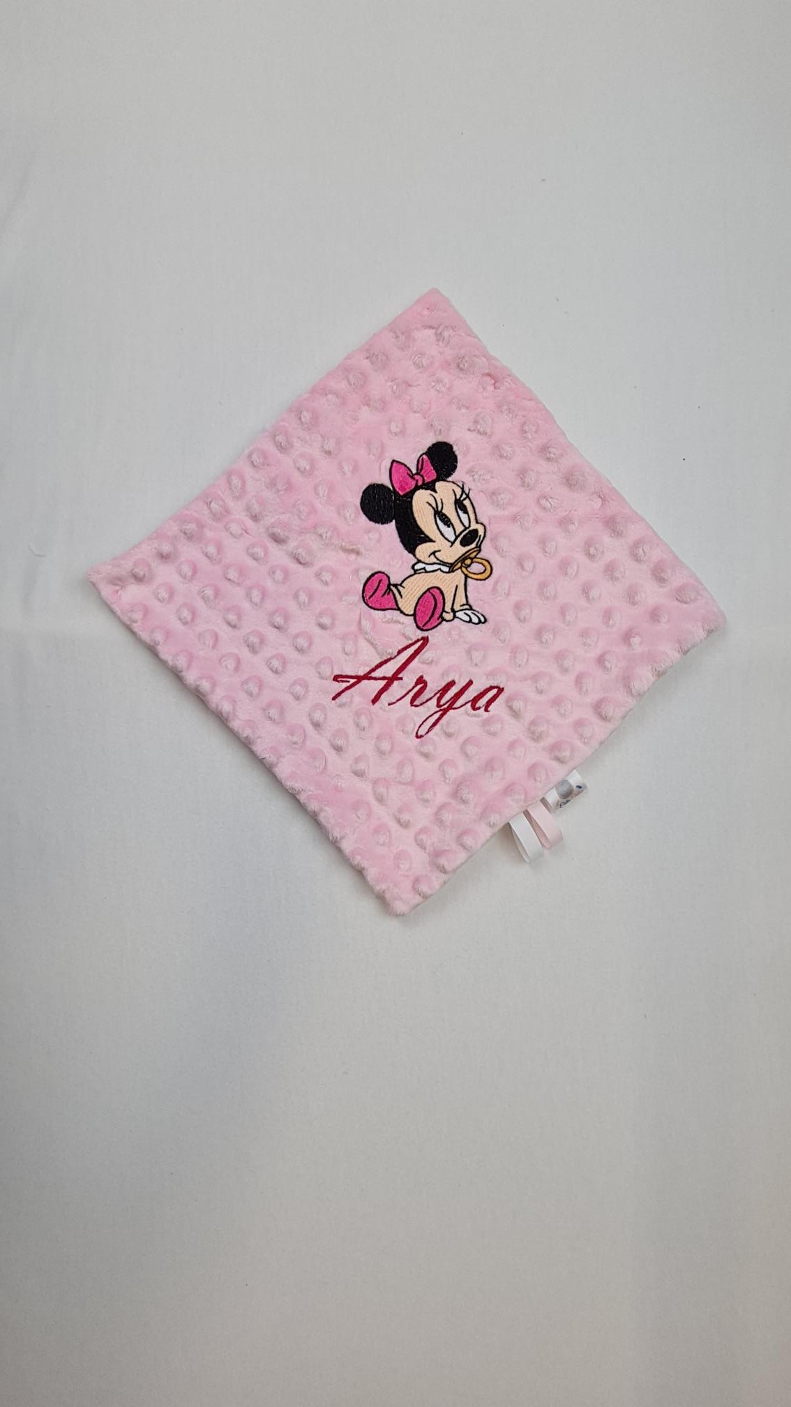 Créez Votre Doudou Minky Carré Personnalisé | 30cm | Fille