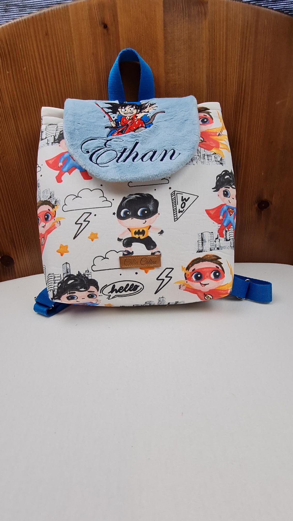 Créez Votre Sac à dos bébé -Mink- Personnalisé | 0-3 ans Garçon | 28x23 cm