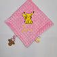 Créez Votre Doudou Minky Carré Personnalisé | 30cm | Fille - Calincaline.be