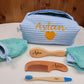 Créez Votre Trousse de Toilette Personnalisée | Peigne Brosse Lingettes inclus | Garçon