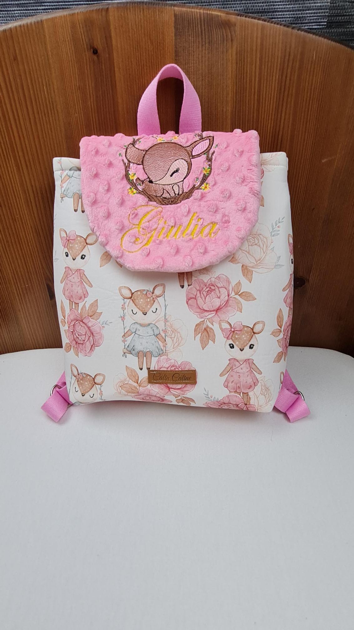 Créez Votre Sac à dos bébé -Mink- Personnalisé | 0-3 ans Fille | 28x23 cm