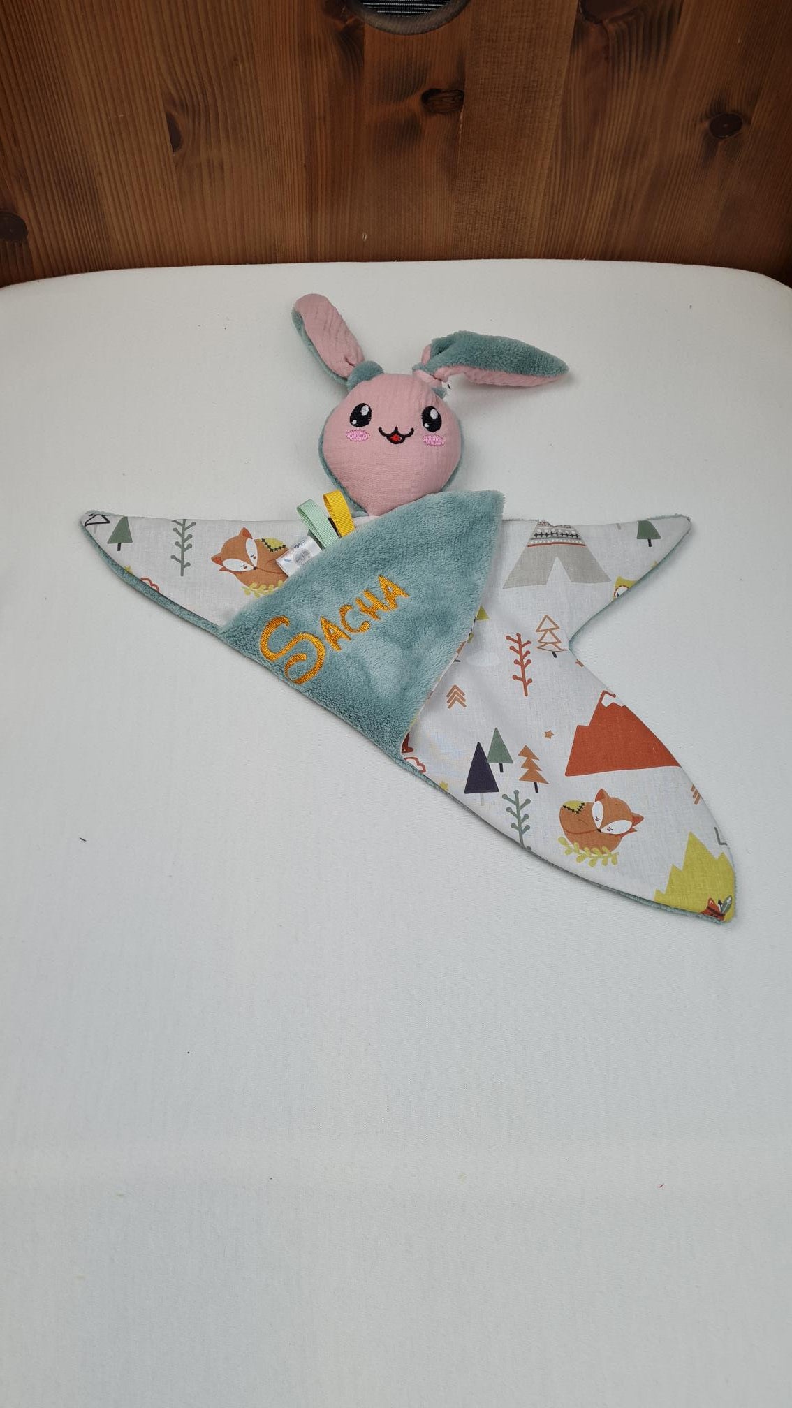 Créez Votre Doudou Lapin Câlin | Garçon | Avec prénom brodé