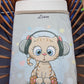 Couverture Plaid Bébé Chaton DJ | 70cm x 95cm | Couleur minky au choix