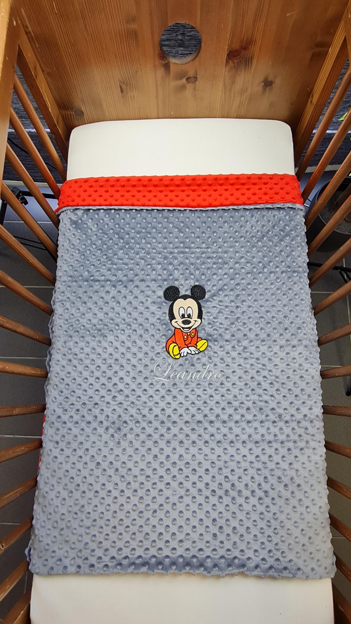 Créez Votre Couverture Bébé Brodée 75cm x 100cm | Modèle Double Minky Garçon