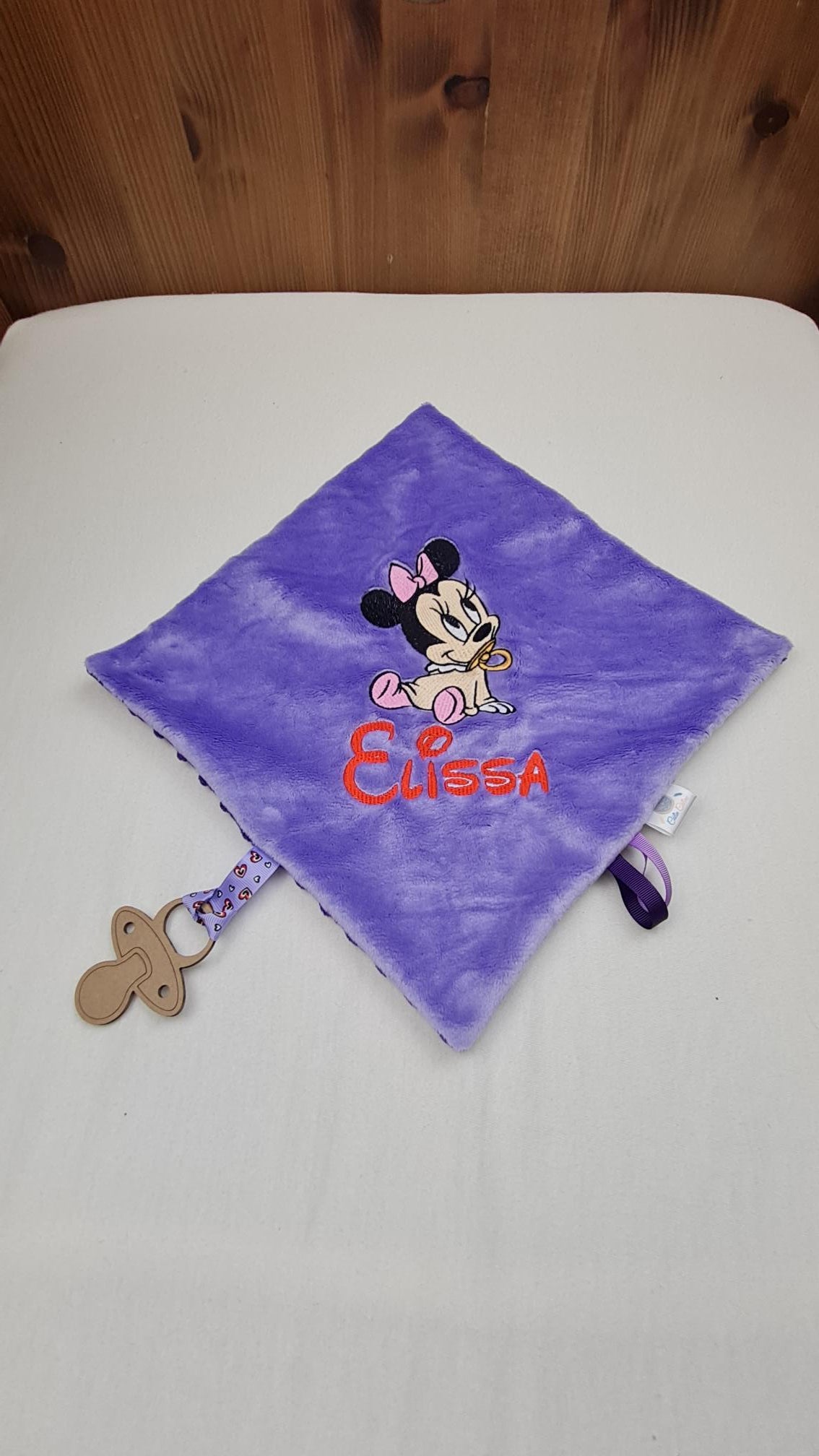 Créez Votre Doudou Minky Carré Personnalisé | 30cm | Fille