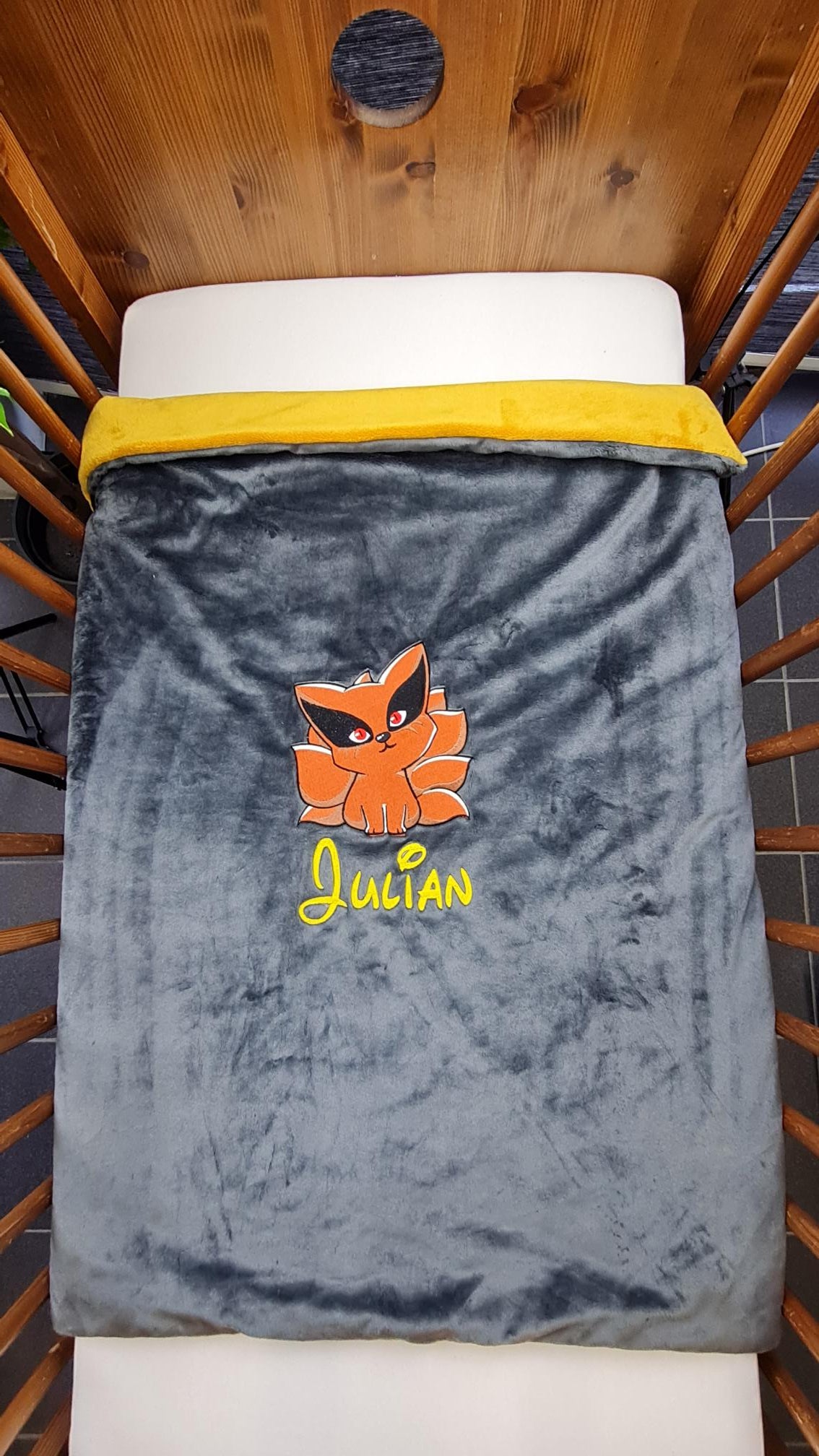 Créez Votre Couverture Bébé Brodée 75cm x 100cm | Modèle Double Minky Garçon