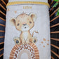 Couverture Plaid Bébé Lion Brun | 70cm x 95cm | Couleur minky au choix