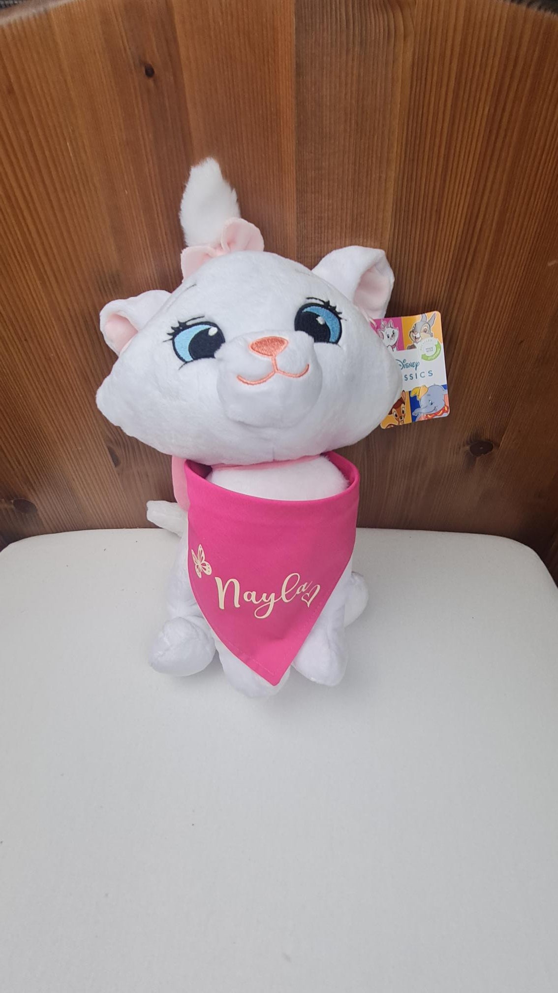 Peluche Disney Marie 35cm avec Bandana personnalisé | Nicotoy