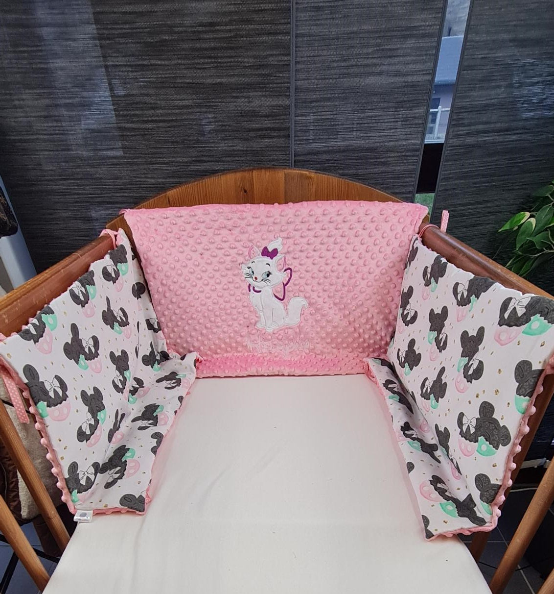 Créez Votre Tour de Lit -Minky- Personnalisé | 3 panneaux 60/70cm x 40cm | Fille