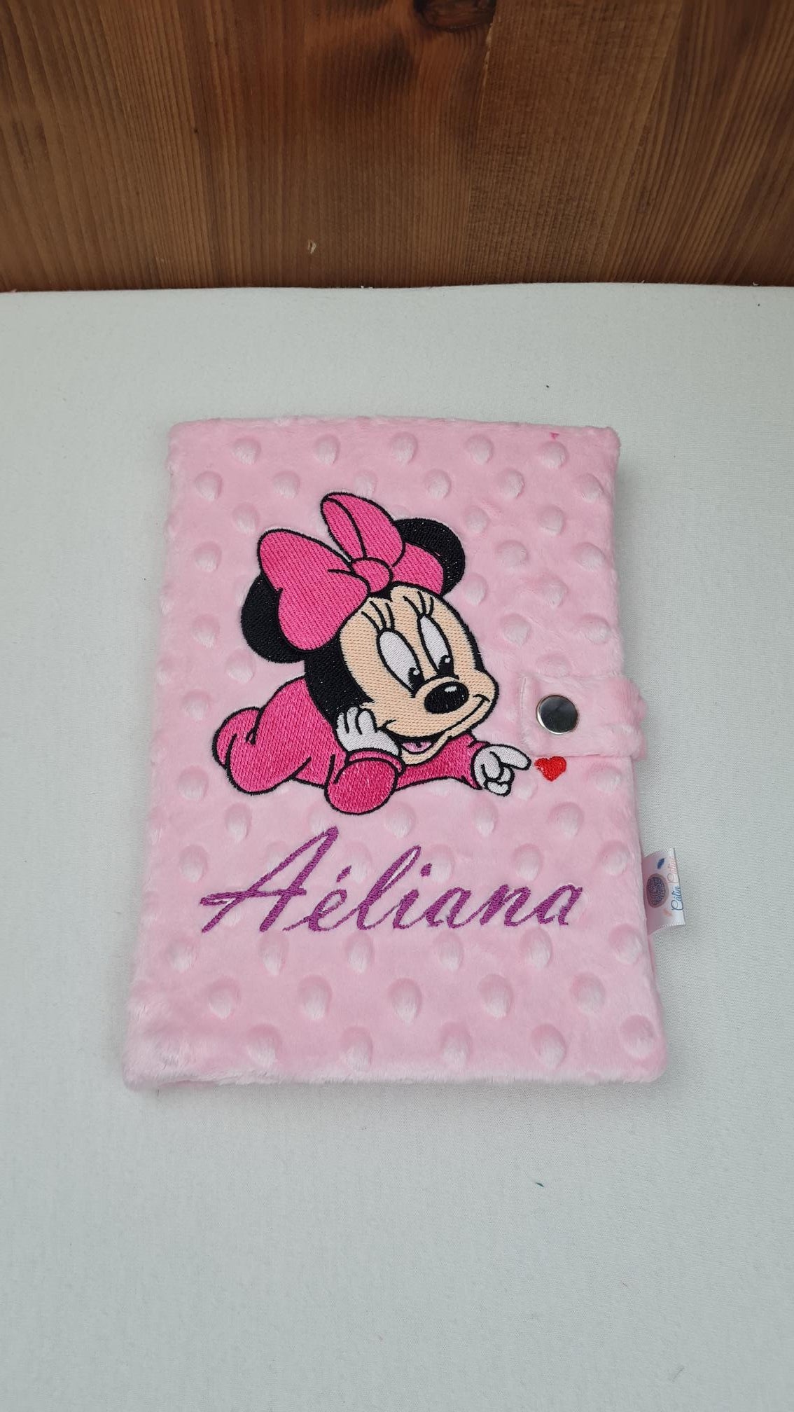 Créez Votre Protège Carnet -Minky- 23x18cm | Premium | Fille