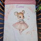 Couverture Plaid Souris Rose Poudré | 70cm x 95cm | Couleur minky au choix