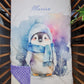Couverture Plaid Pingouin Arctique | 70cm x 95cm | Couleur minky au choix