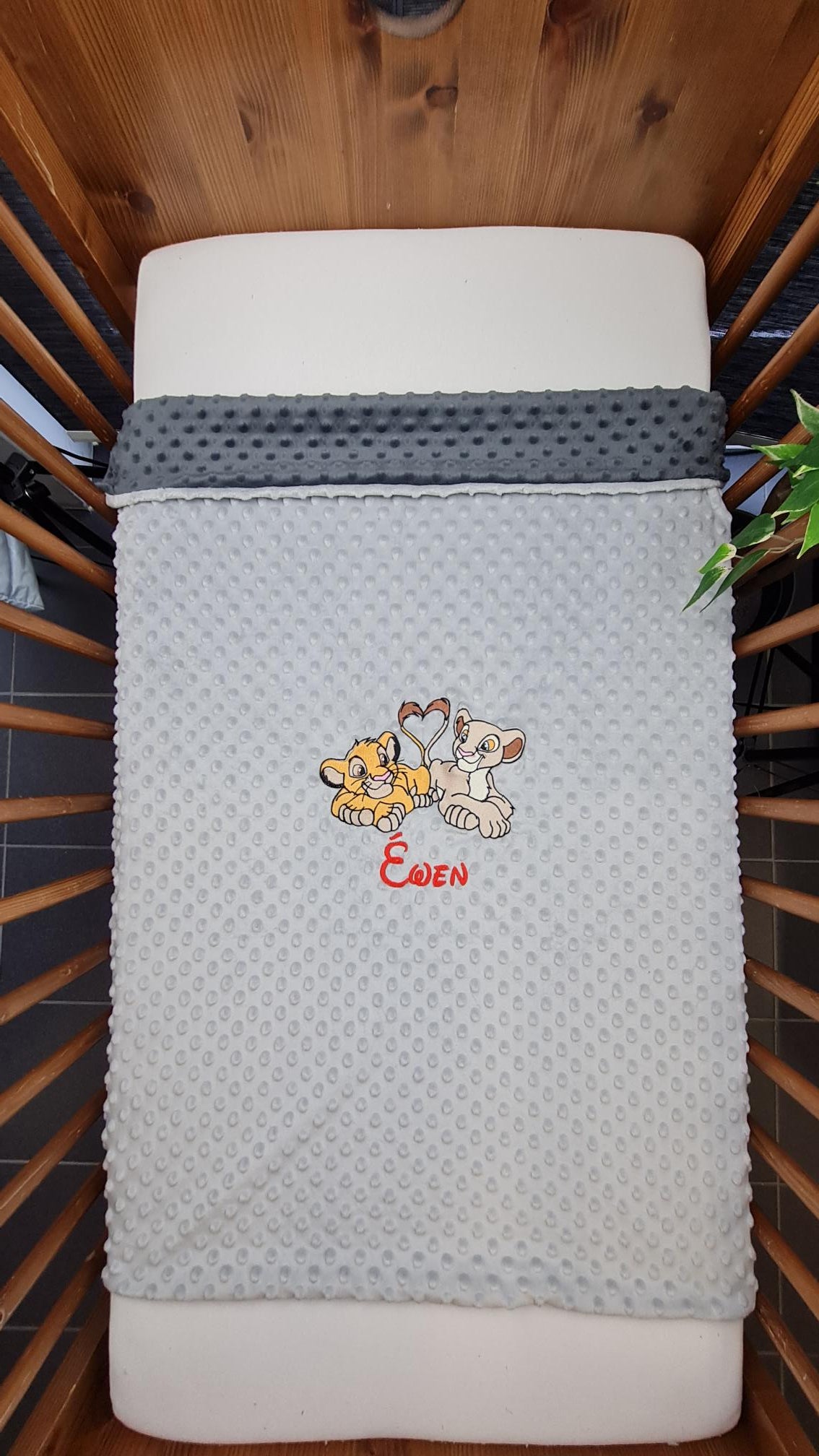 Créez Votre Couverture Bébé Brodée 75cm x 100cm | Modèle Double Minky Fille