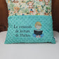 Créez Votre Coussin de Lecture Avec Prénom Brodé | 45cm x 45cm | Garçon