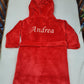 Peignoir enfant 6-24 mois | Rouge | Personnalisé avec prénom | 3 tailles