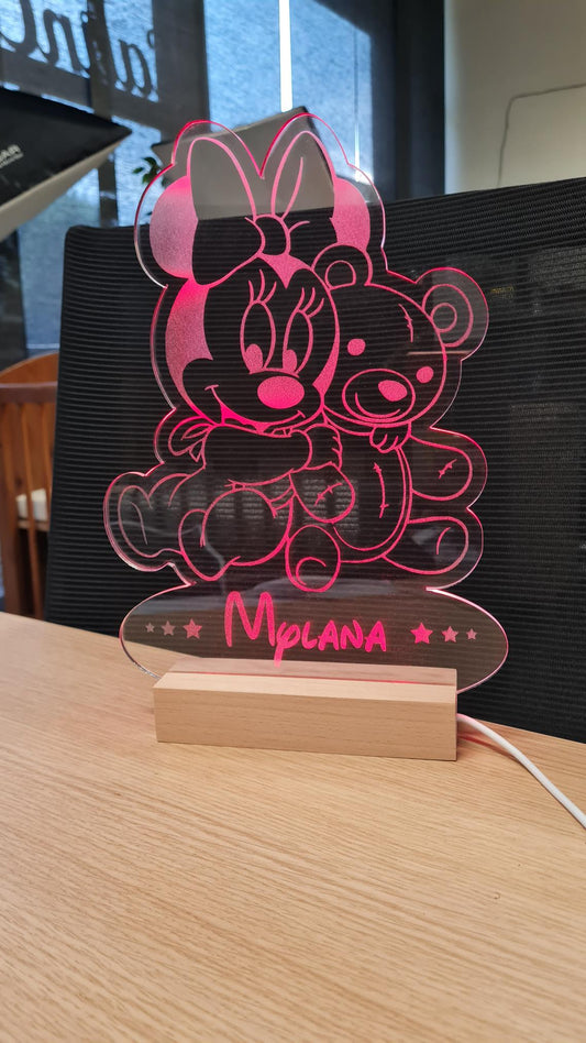 Veilleuse Lampe LED 30cm | A Personnaliser | Modèle Thème Disney