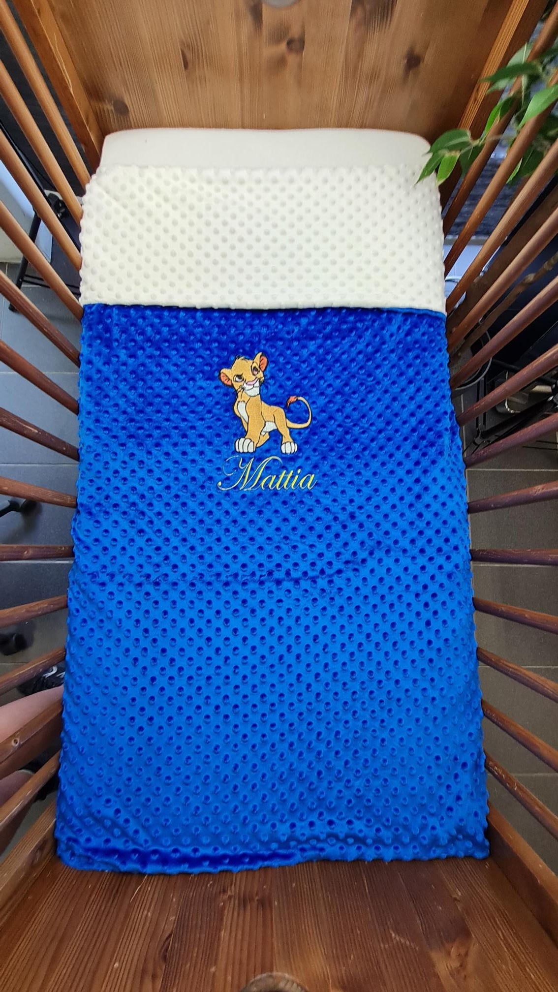 Créez Votre Couverture Bébé Brodée 75cm x 100cm | Modèle Double Minky Garçon