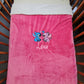 Créez Votre Couverture Bébé Brodée 75cm x 100cm | Modèle Double Minky Fille