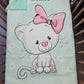 Couverture Plaid Bébé Chat Ruban | 70cm x 95cm | Minky au choix