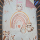Couverture Plaid Bébé | Animaux de la forêt Boho | 70cm x 95cm | A Personnaliser