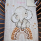 Couverture Plaid Bébé Eléphant | 70cm x 95cm | Couleur minky au choix