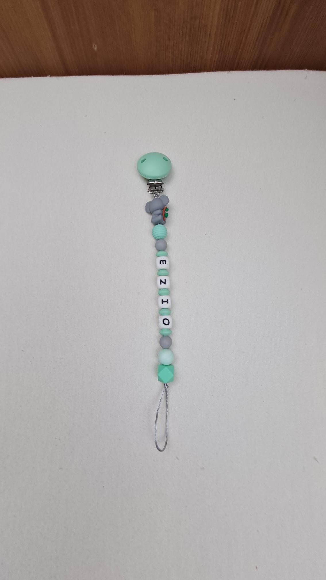 Attache Sucette A Perles En Silicone | Prénom Personnalisée | Koala Bambou