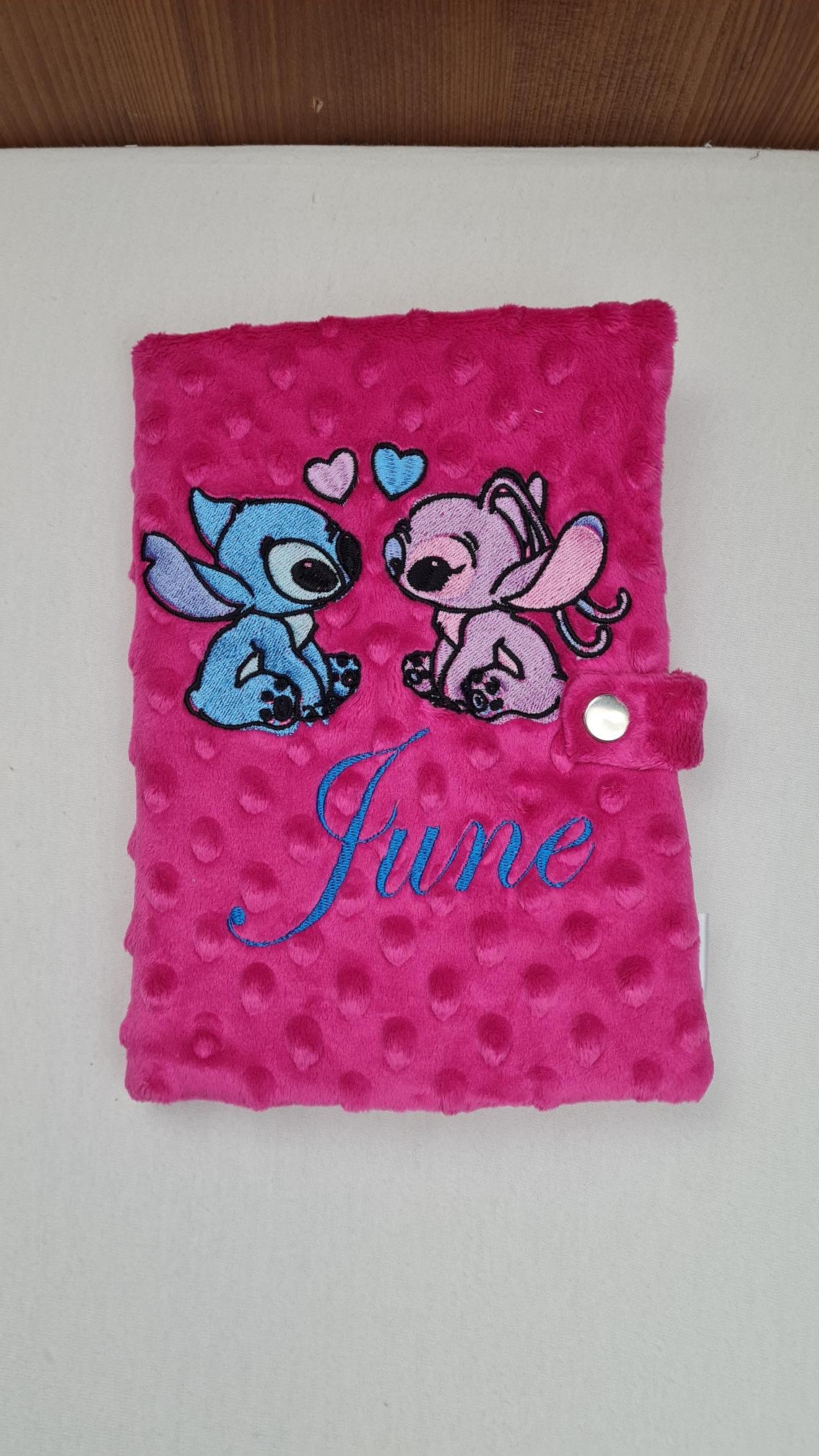 Créez Votre Protège Carnet -Minky- 23x18cm | Premium | Fille