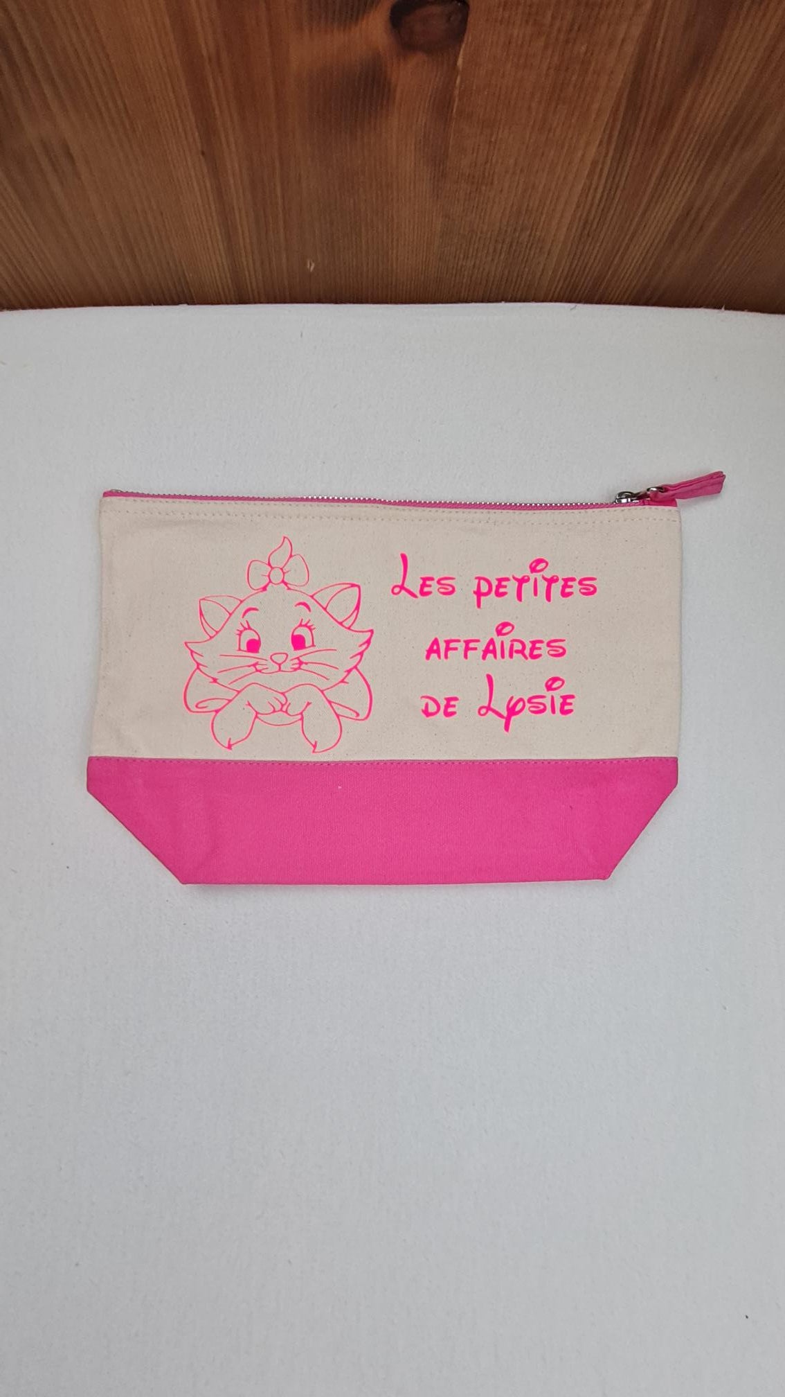 Trousse de toilette fille personnalisée 3L et 5L | Rose et Beige